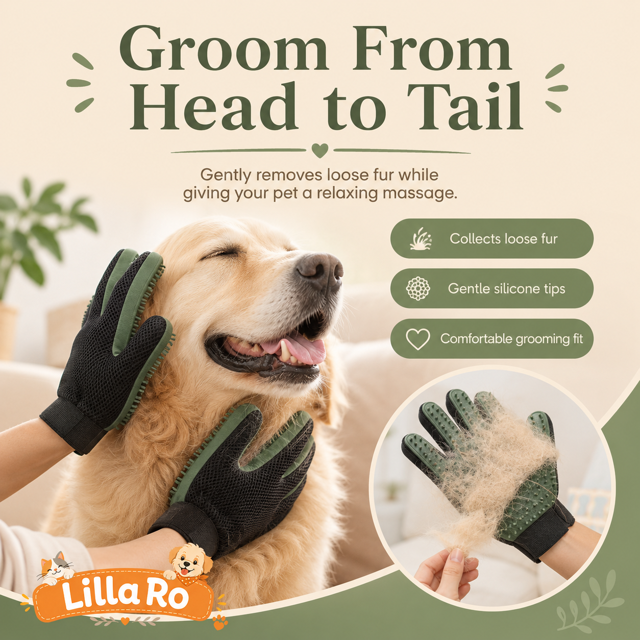 Pet Grooming Gloves