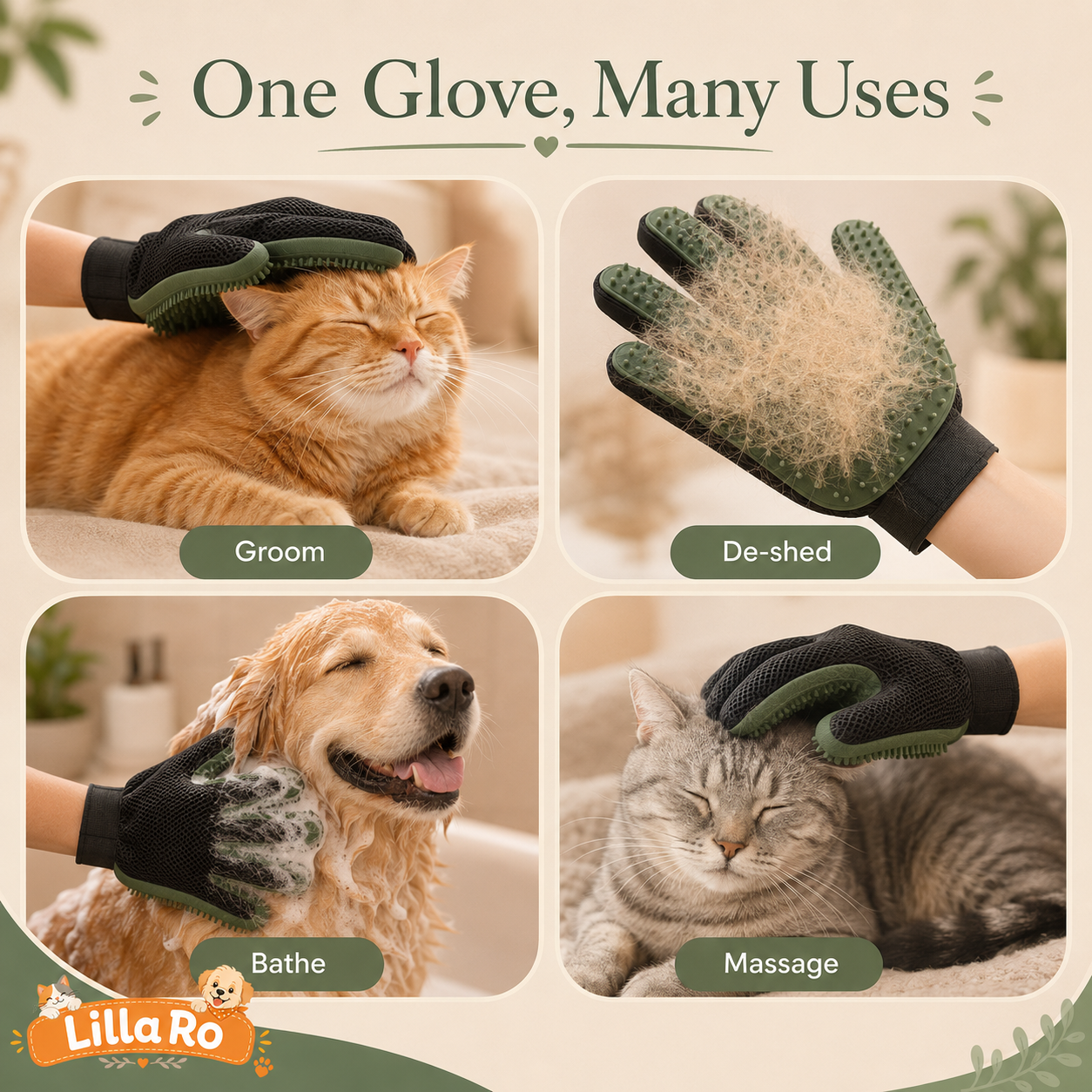 Pet Grooming Gloves
