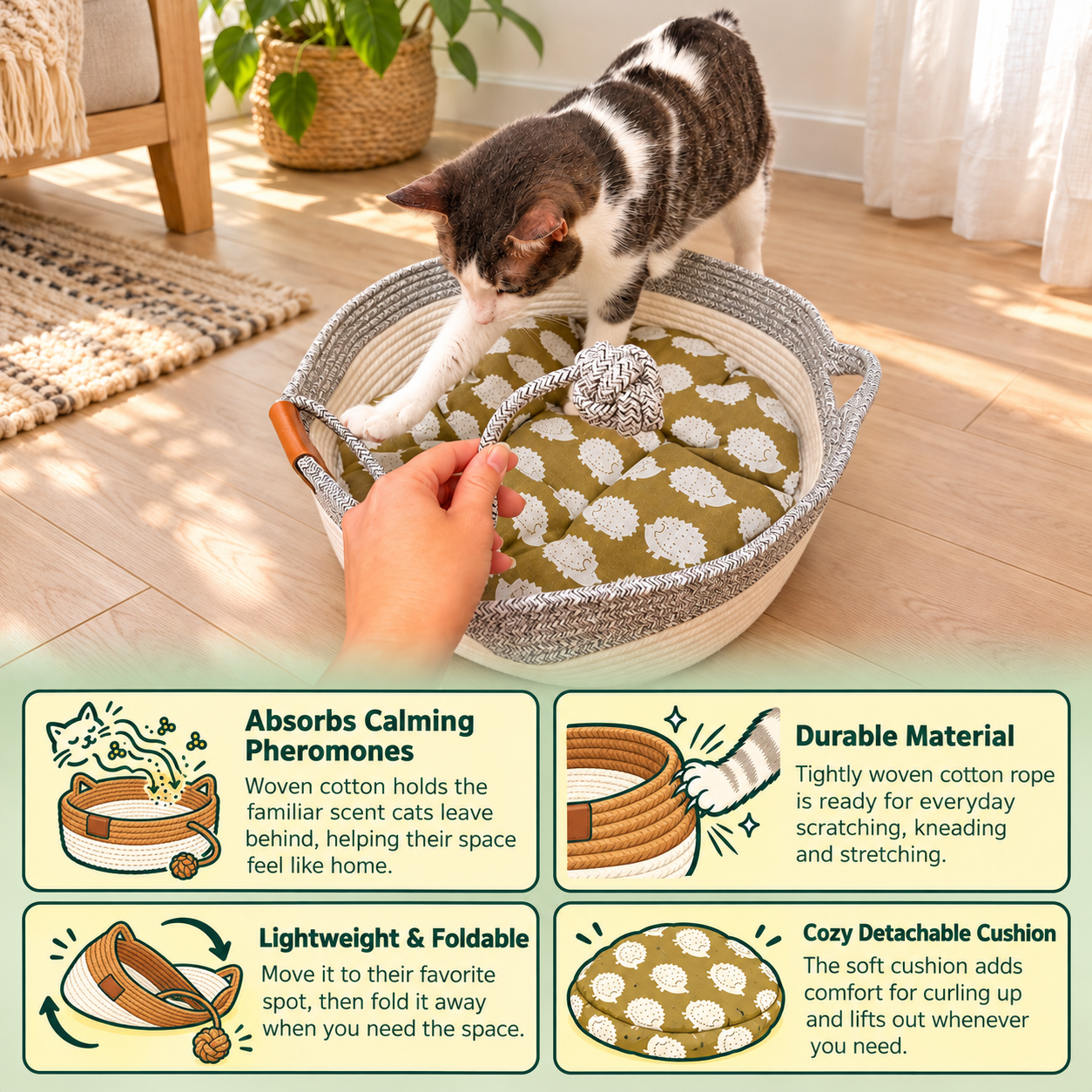 Lilla Mysbo – Woven Cotton Cat Nest