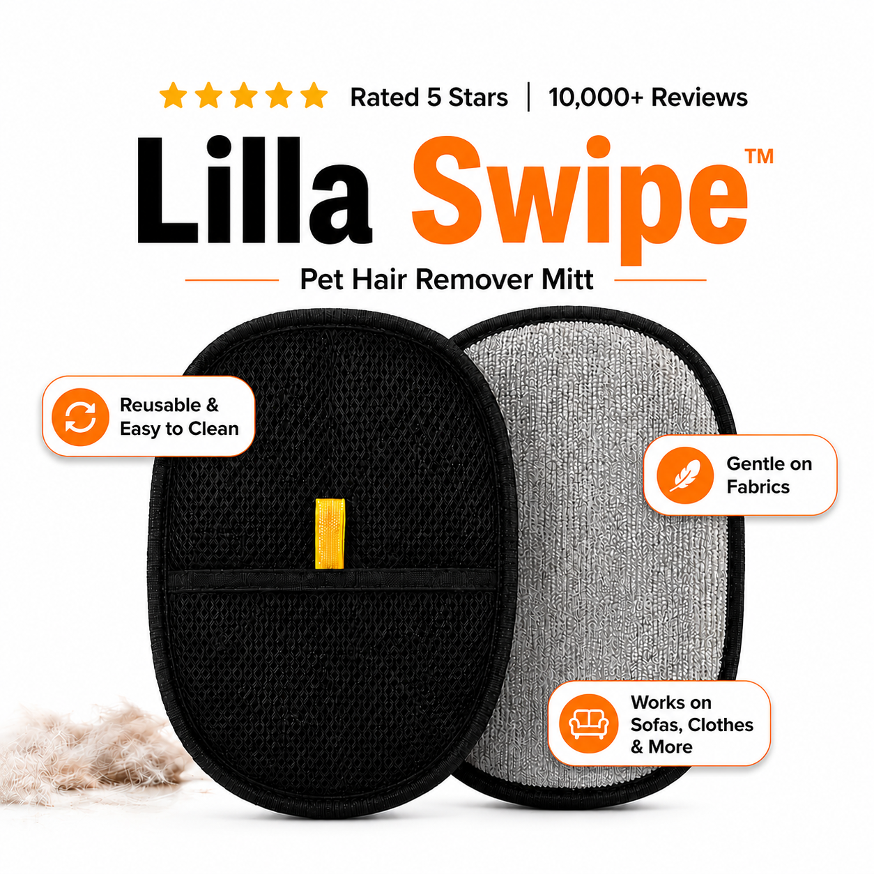 Lilla Swipe™ – Pet Hair Removal Glove